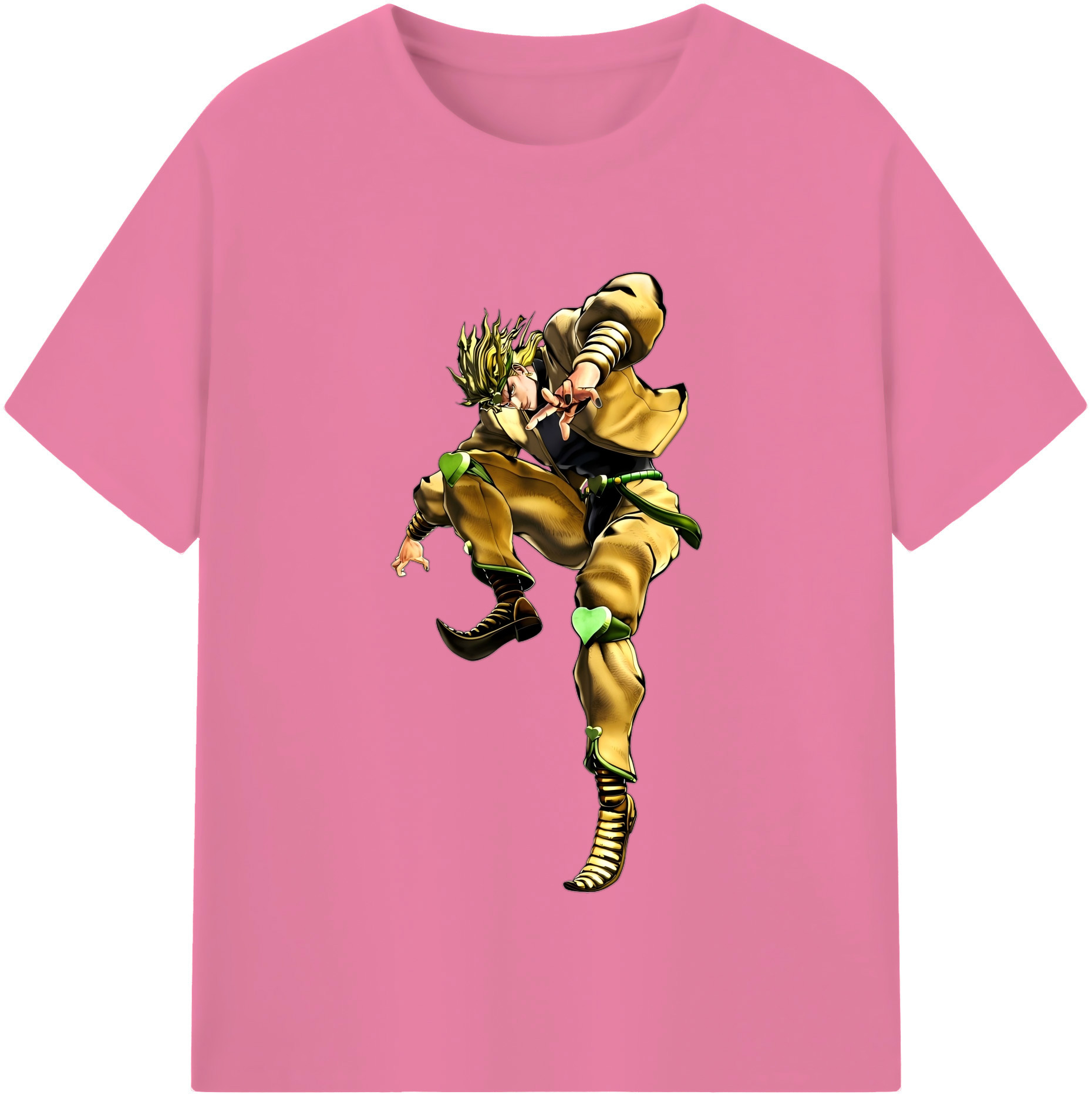 （画像用） ジョジョの奇妙な冒険 ディオ?ブランドー JoJo's Bizarre Adventure Dio Brando 綿100％半袖Tシャツ（フロントプリント）
